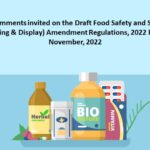 Public comments invited on the Draft Food Safety and Standards (Labelling & Display)