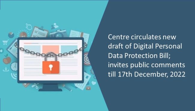 Centre circulates new draft of Digital Personal Data Protection Bill ...