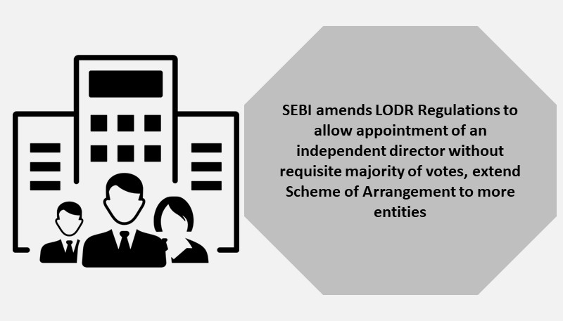 SEBI amends LODR Regulations to allow appointment of an independent director without requisite majority of votes, extend Scheme of Arrangement to more entities