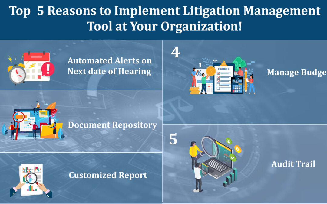 Top 5 Reasons to Implement Litigation Management Tool at Your Organization!