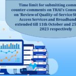 Time limit for submitting comments and counter-comments on TRAI’s Consultation Paper on ‘Review of Quality-of-Service Standards for Access Services