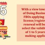 With a view towards Ease of Doing Business, Now, FBOs applying for new license