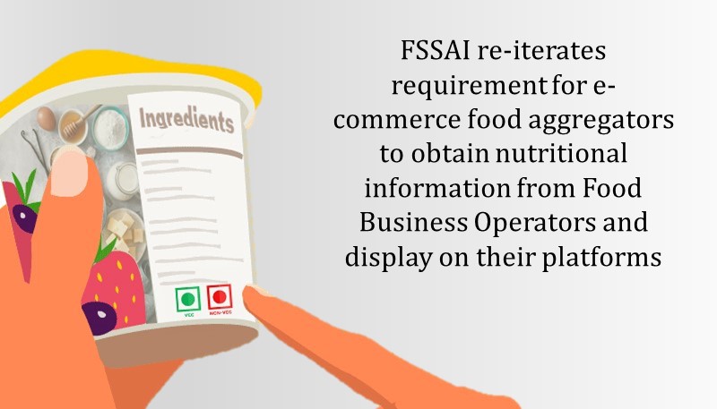 FSSAI re-iterates requirement for e-commerce food aggregators to obtain nutritional information from Food Business Operators and display on their platforms