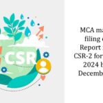 CSR filing mandate by MCA