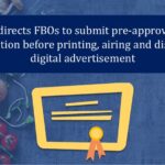 FSSAI directs FBOs to submit pre-approval self-certification before printing, airing and displaying digital advertisement