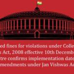 Enhanced fines for violations under Collection of Statistics Act, 2008 effective 10th December, 2024