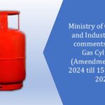 Ministry of Commerce and Industry invites comments on draft Gas Cylinders (Amendment) Rules, 2024 till 15th January, 2025