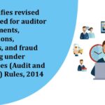 MCA notifies revised forms used for auditor appointments, resignations, removals, and fraud reporting under Companies (Audit and Auditors) Rules, 2014