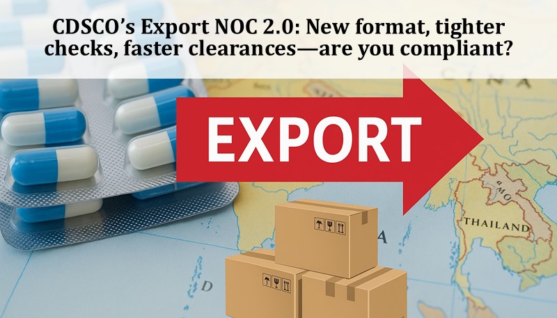 CDSCO’s Export NOC 2.0: New format, tighter checks, faster clearances—are you compliant?