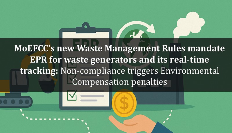 MoEFCC’s new Waste Management Rules mandate EPR for waste generators and its real-time tracking: Non-compliance triggers Environmental Compensation penalties