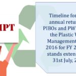 Timeline for filing annual returns by PIBOs and PWPs under the Plastic Waste Management Rules, 2016 for FY 2024-25 stands extended till 31st July, 2025