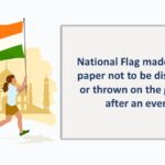 National Flag made out of paper not to be discarded or thrown on the ground after an event