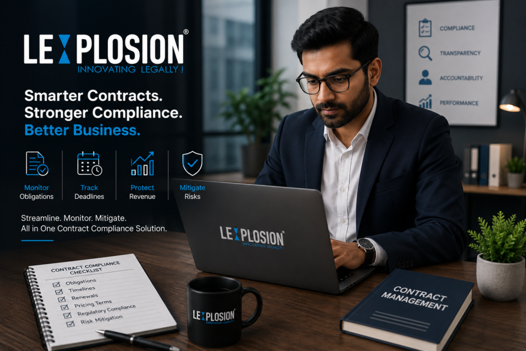 Contract Compliance Management Software by Lexplosion for preventing revenue leakage and legal risks