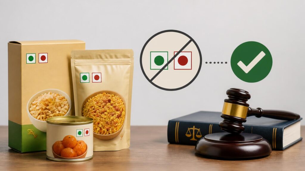 Label, Packaging, amended making vegetarian and non-vegetarian origin marking